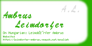 ambrus leimdorfer business card